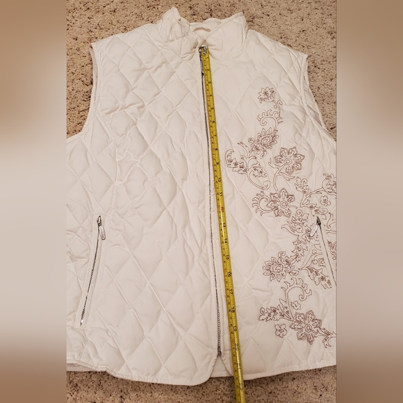 Eddie Bauer Quilted Down Vest Y2K Large Petite - Picture 5 of 8